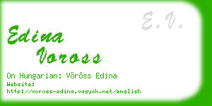 edina voross business card