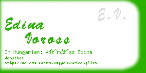 edina voross business card